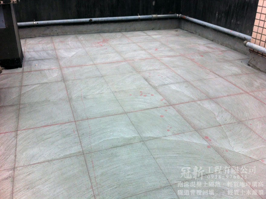 桃園市 寶慶路中國江山 屋頂泡沫水泥隔熱施工